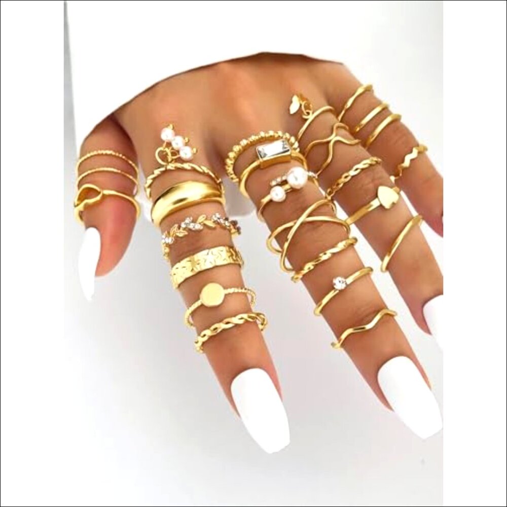 Vintage Stackable Knuckle Rings Set Adjustable Si… - image 3